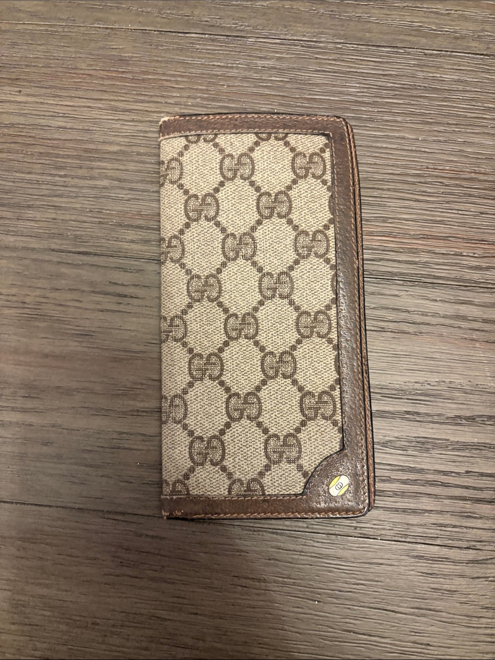 Gucci Beige & Brown Monogram Long Wallet